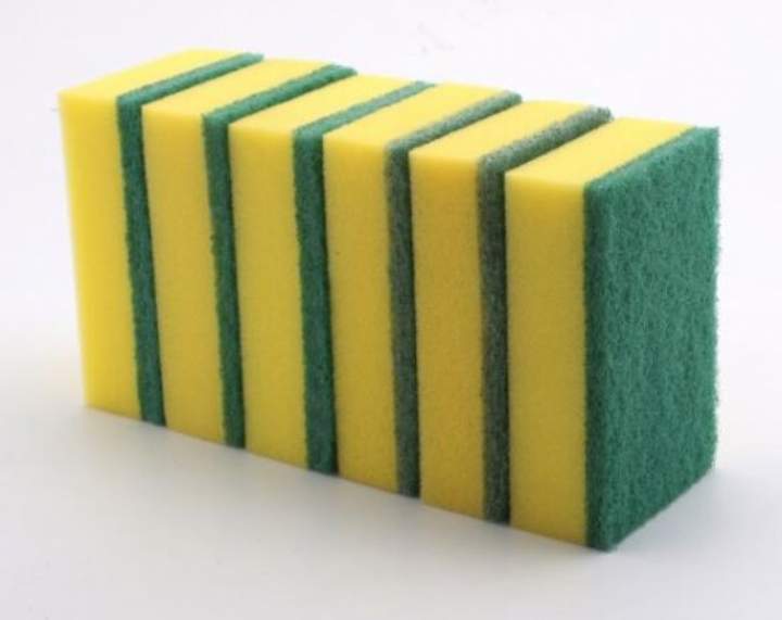 Heavy Duty Catering Sponge Scourers - 6 Pack