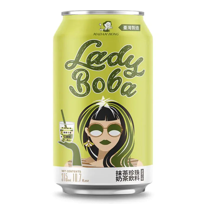 Madam Hong Lady Boba Canned Drink - Matcha Latte Bubble Tea 315ml