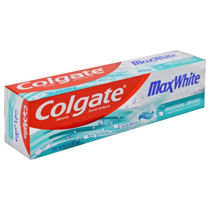 Colgate Max White Toothpaste (100ml) Crystal Mint Gel - Case of 12